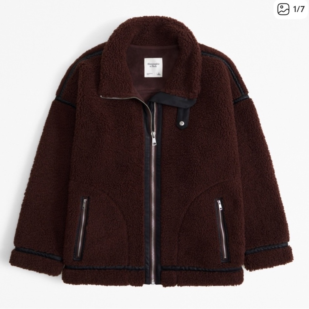 NWOT Abercrombie Shearling Aviator Jacket